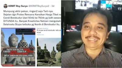 Foto Stupa Borobudur Mirip Jokowi, Roy Suryo Polisikan Pengunggah Pertama