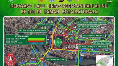 Jelang Harlah NU, 8 Titik Ruas Jalan Tamkot Baturaja Akan Ditutup