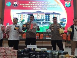 Polda Lampung Berhasil Sita Puluhan Kilogram Ganja, Ratusan Kilogram Sabu dan Ribuan Butir Ekstasi