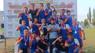 Tim PWI Mura Juara 1 Mini Soccer di Porseniwada III PWI Sumsel