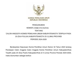 Ini 5 Besar Nama-nama Komisioner KPU se-Sumsel Periode 2024-2029