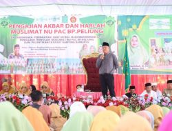 Bupati Enos Hadiri Pengajian Akbar dan Harlah Muslimat NU PAC BP Peliung