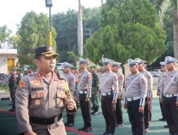 Polres OKU Timur Gelar Apel Pasukan Ops Keselamatan Musi, Ini Pesan Kapolres