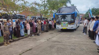 Gunakan 9 Bus, 287 JCH OKU Diberangkatkan Menuju Palembang